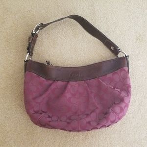 Maroon coach shoulder bag